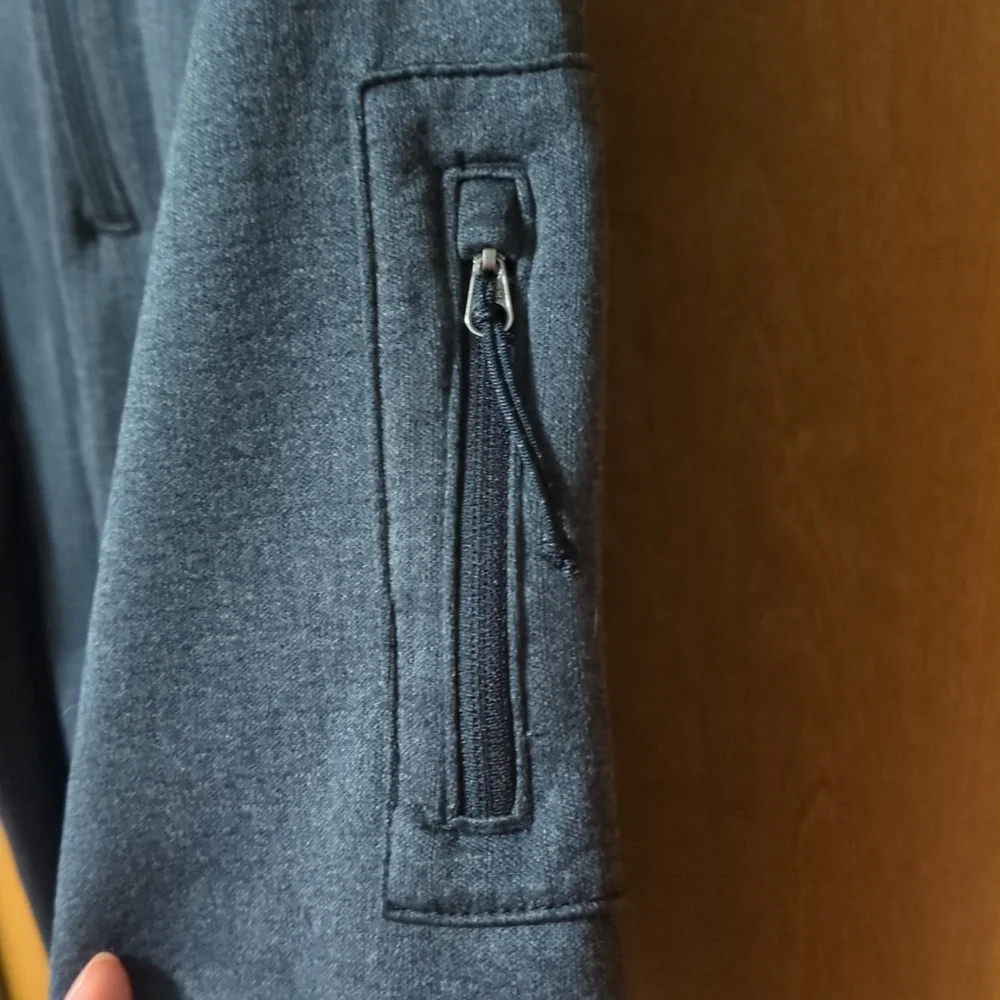Columbia Park View 1/2 Zip Grid Fleece Jacket Omni-Wick Gray Thumbholes - Picture 7 of 14